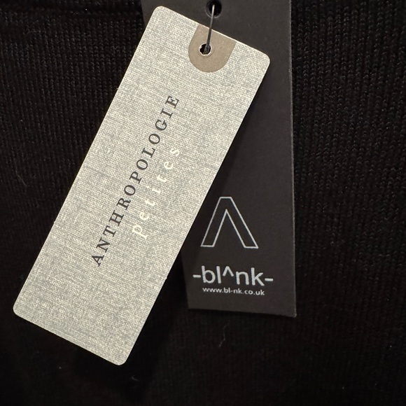 Anthropologie BL-NK Printed Sweater Sleeve Top Large Petite Black Floral Print - Picture 5 of 5